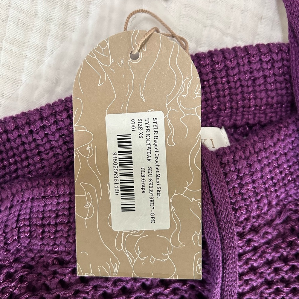 Meshki Purple Crochet Maxi Dress Set - Picture 2 of 4